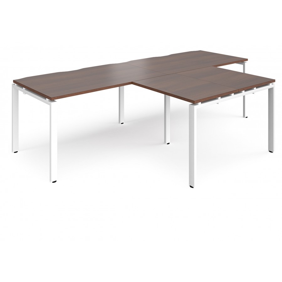 Adapt 2 Person  L Shape Desks with Return Unit